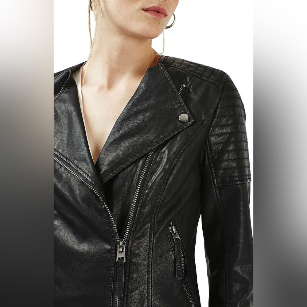 TOPSHOP leather Nelly faux leather